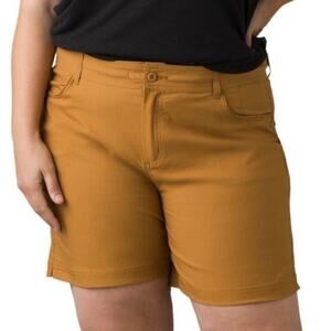 PRANA Shorts Women’s 20W Halle II Earthbound Brown Standard Fit 7” Inseam NWT